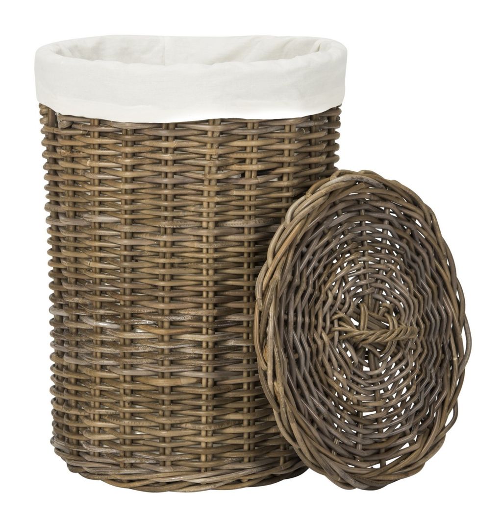 Preview image for Millen Rattan Round Set Of 2 Laundry Baskets, 16.9" X 25.5"