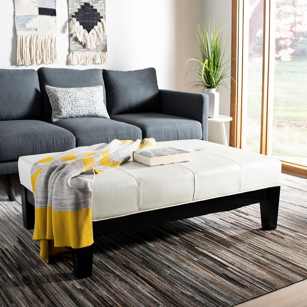 Jordan Cocktail Ottoman, 48.4" X 17.3", Off White