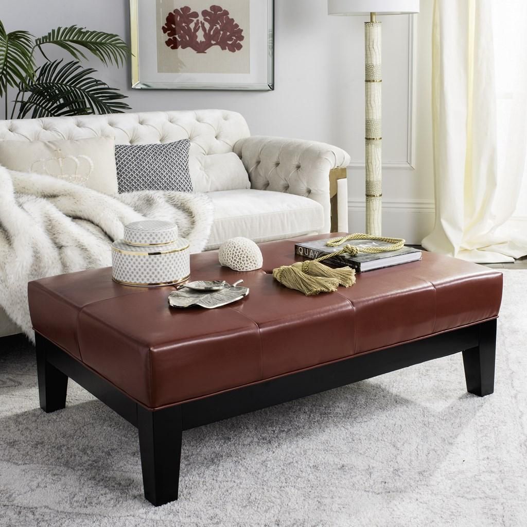 Jordan Cocktail Ottoman, 48.4" X 17.3", Red