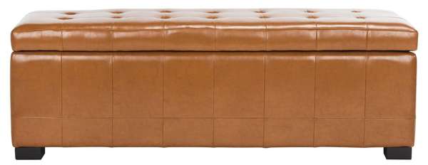 Large Manhattan Storage Bench, 46.9" X 16.7", Saddle