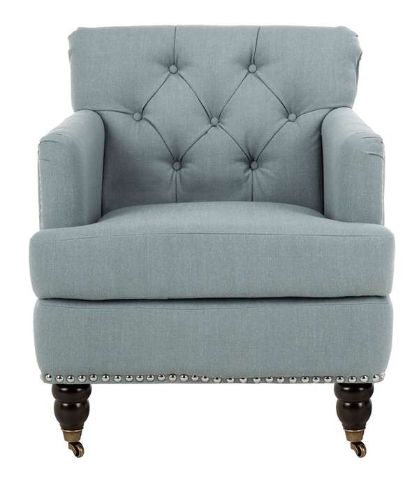 Colin Tufted Club Chair, 28" X 32.7", Sky Blue
