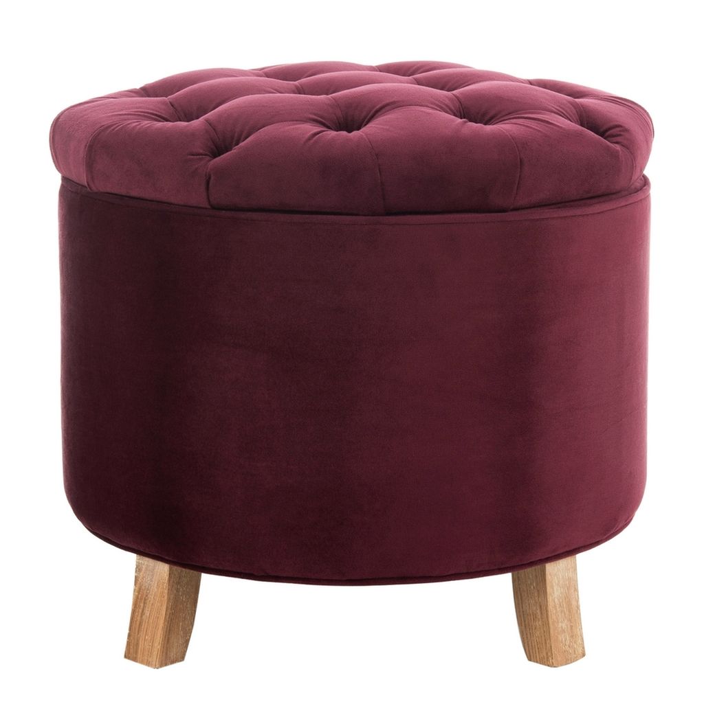 Preview image for Amelia Tufted Storage Ottoman, 20.8" X 19.6", Bordeaux