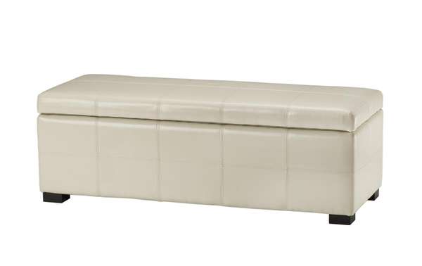 Madison Storage Bench Large, 46.9" X 16.7", Flat Cream
