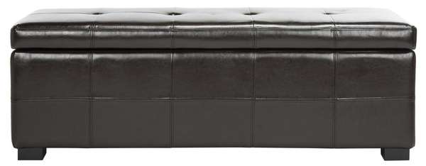 Maiden Tufted Storage Bench Lg, 46.9" X 16.7", Brown