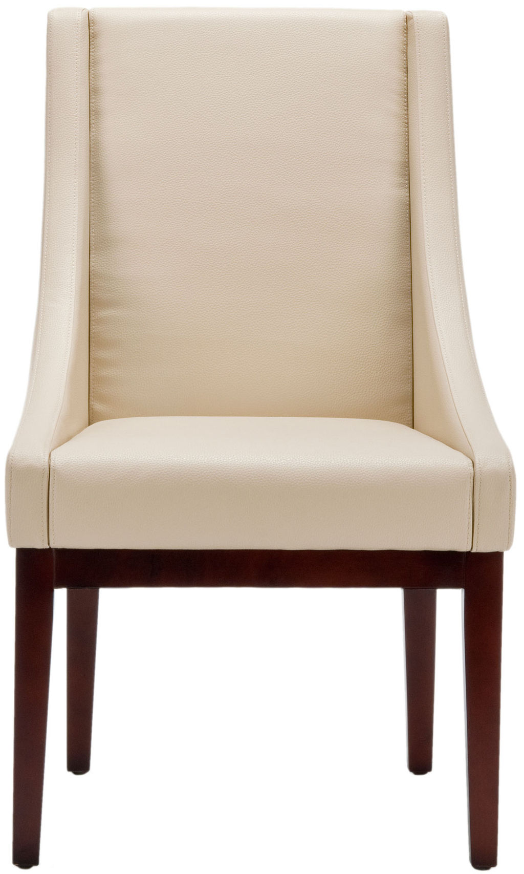 Preview image for Crème Leather Sloping Armchair, 23" X 39.2"