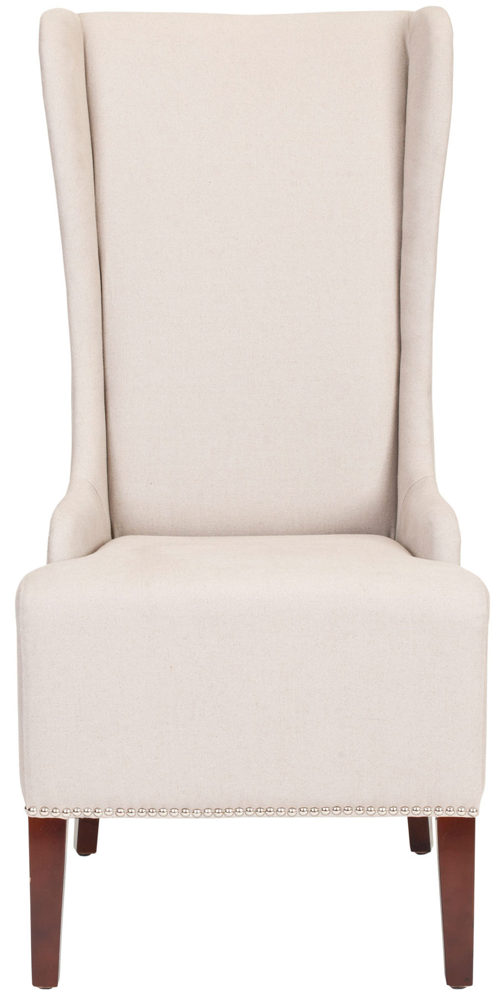 Preview image for Becall 20''H Linen Dining Chair - Silver Nail Heads, 24" X 47"