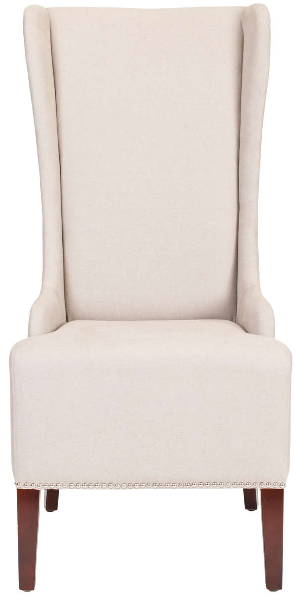 Becall 20''H Linen Dining Chair - Silver Nail Heads, 24" X 47"