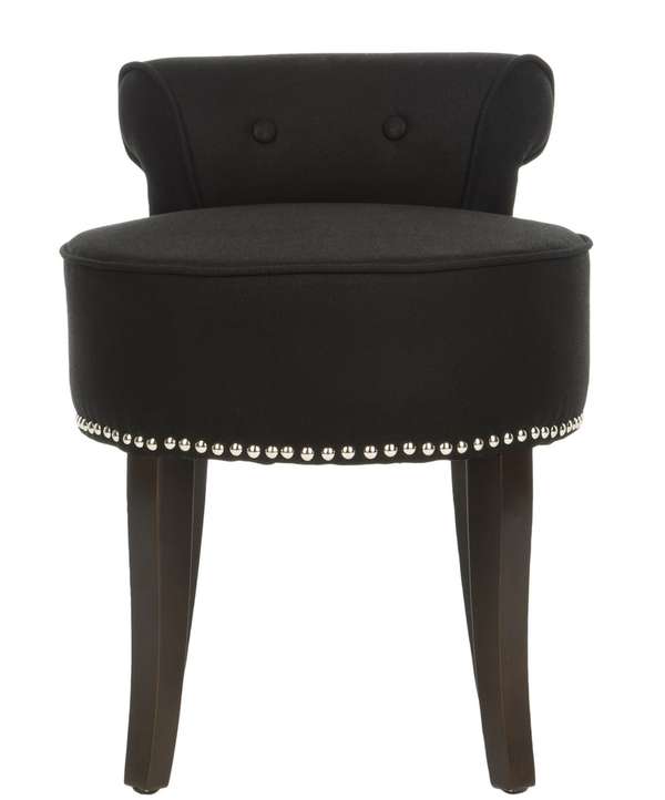 Georgia Vanity Stool, 17.9" X 22.8", Black