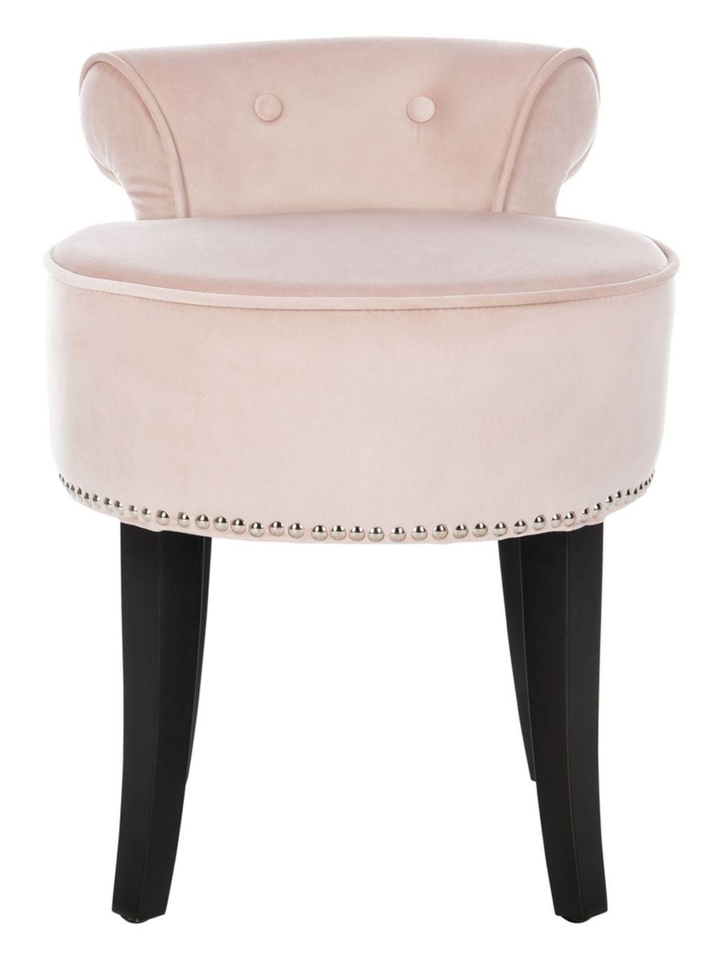 Georgia Vanity Stool, 17.9" X 22.8", Blush