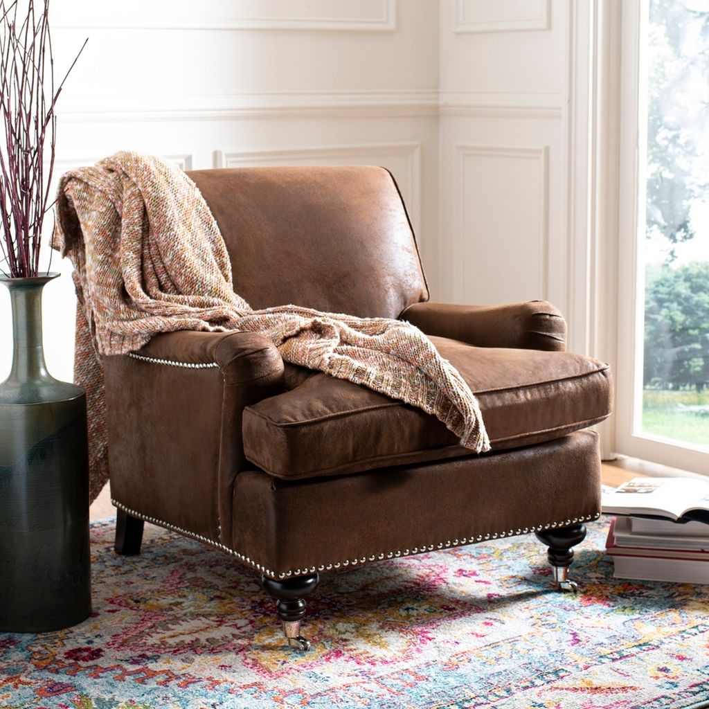 Chloe Club Chair, 29.3" X 31.5", Brown