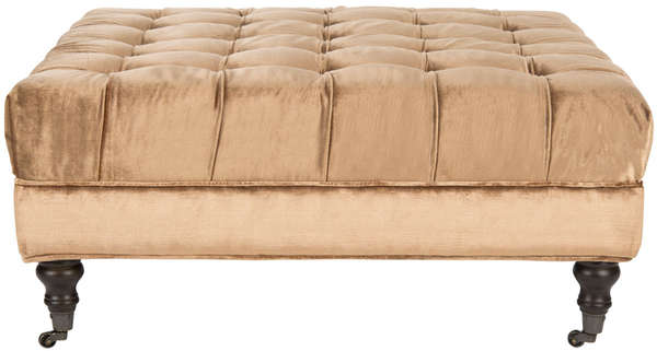 Clark Tufted Cocktail Ottoman, 34.8" X 16.5", Golden Bronze