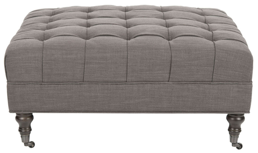 Preview image for Tufted Cocktail Ottoman, 34.8" X 16.5", Charcoal