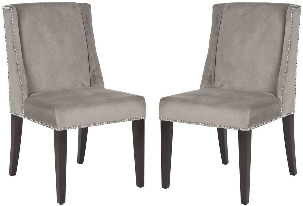 Preview image for Humphry 21''H Dining Chair, Set Of 2 - Silver Nail Heads, 22" X 39.8"
