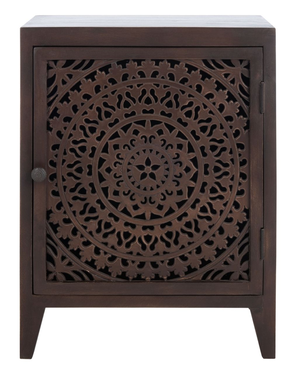 Preview image for Thea 1 Door Carved Nightstand, 20" X 26", Brown