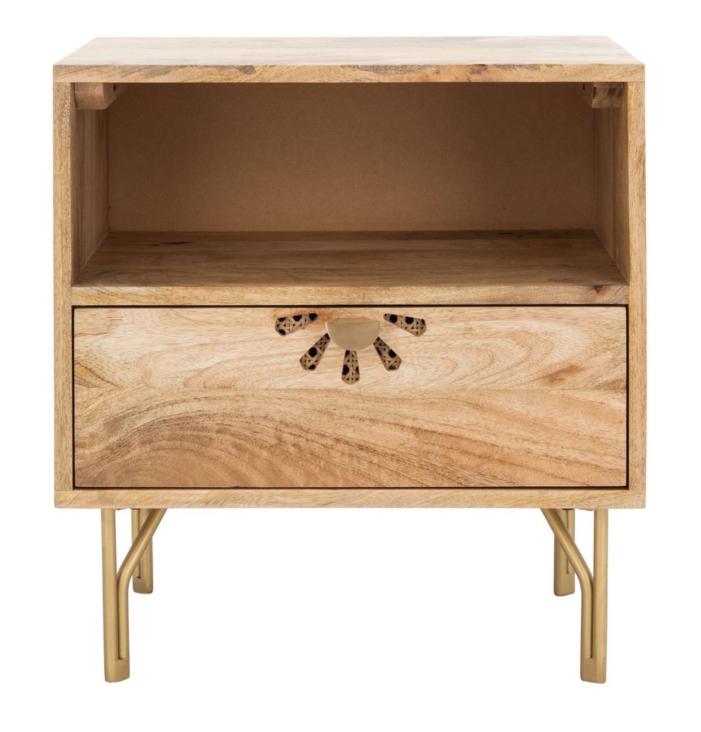 Lily 1 Shelf 1 Drawer Nightstand, 19" X 19.7"