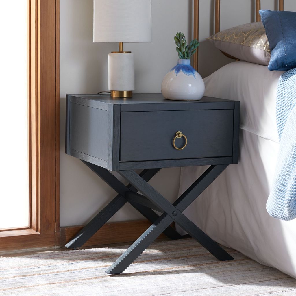 Odilia 1 Drawer Nightstand, 19" X 22", Navy
