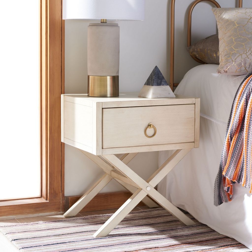 Odilia 1 Drawer Nightstand, 19" X 22", Antique White