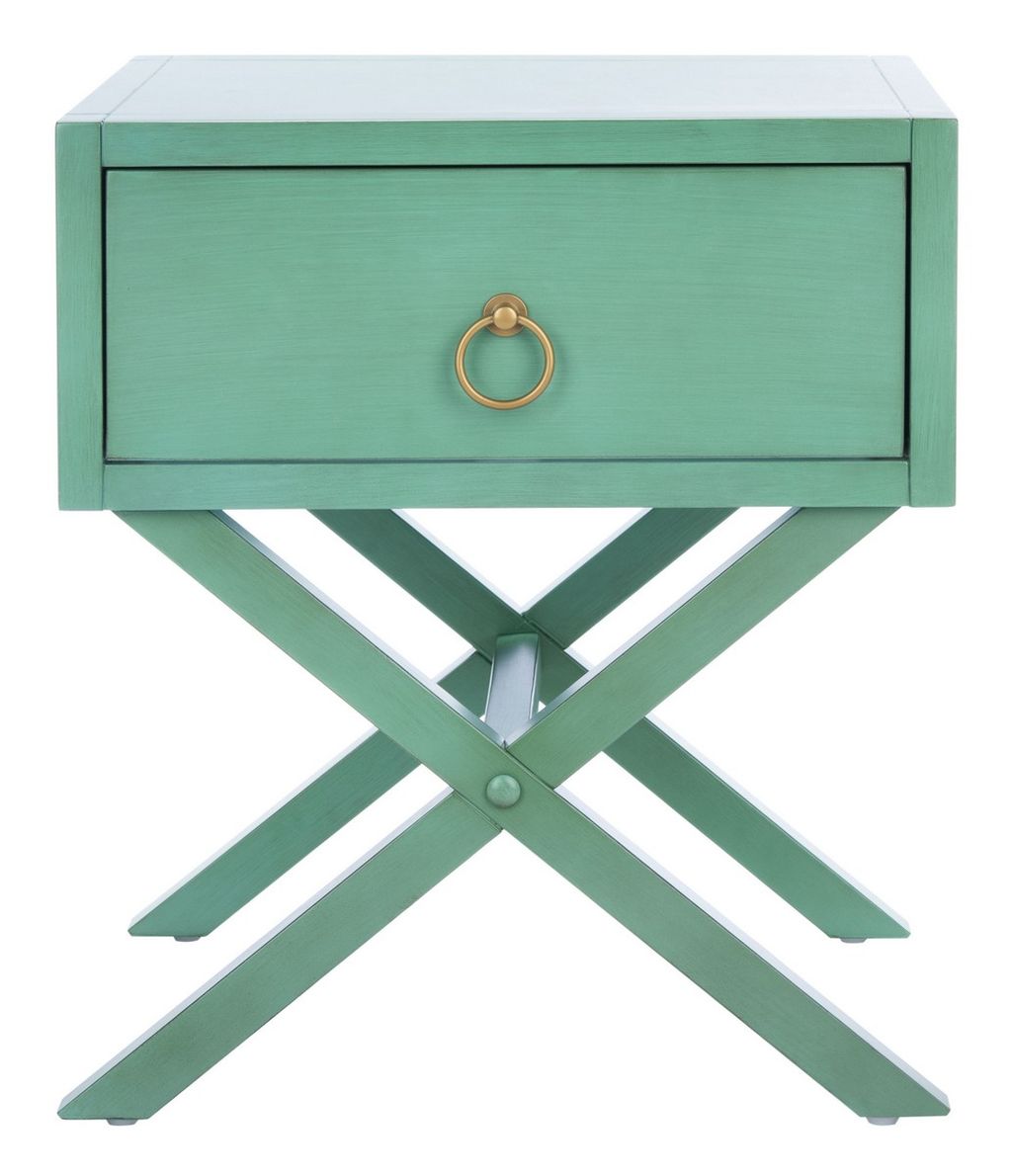 Nightstand Accent Table Turquoise