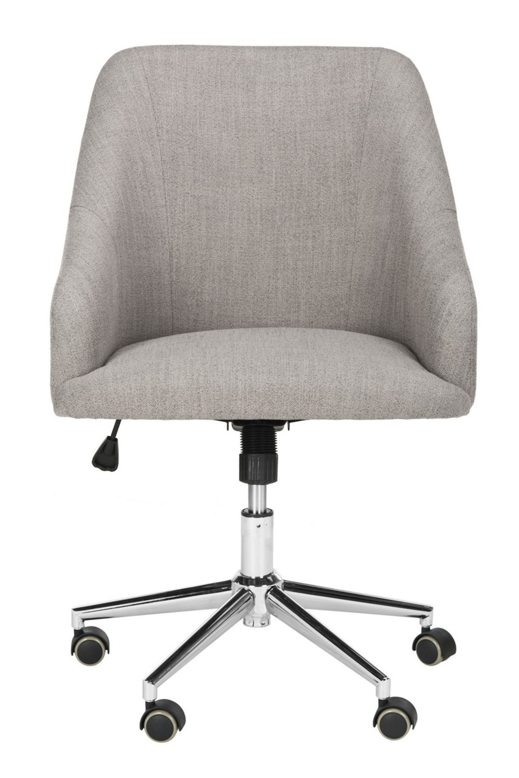 Preview image for Adrienne Linen Chrome Leg Swivel Office Chair, 24" X 34.45"