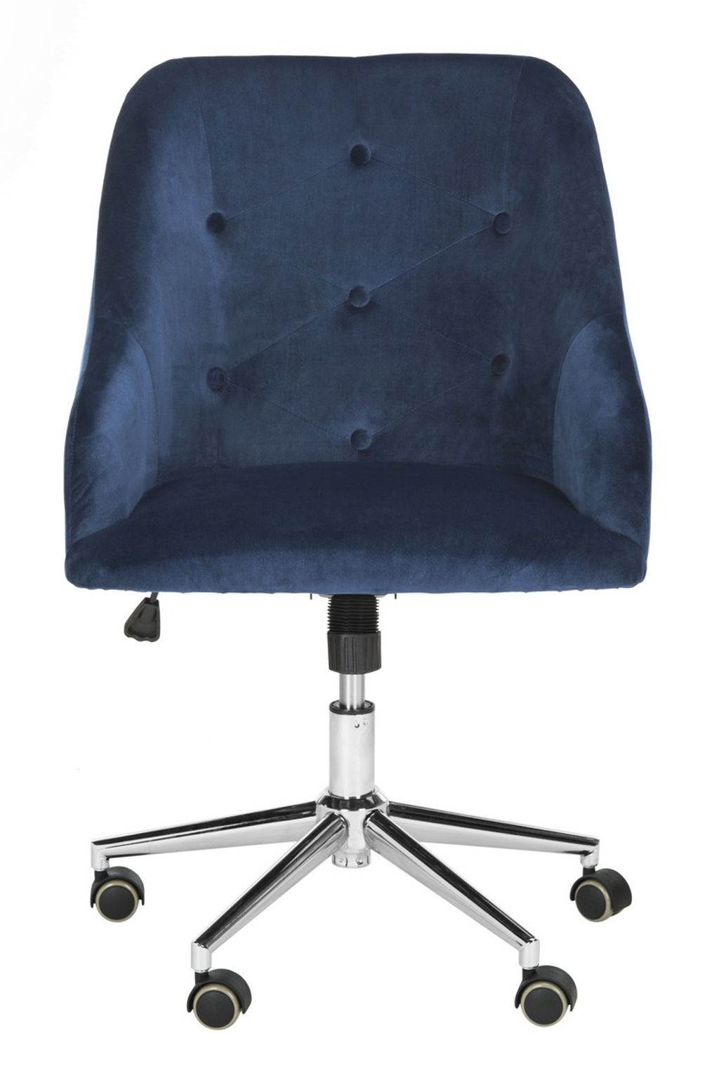 Preview image for Evelynn Tufted Velvet Chrome Leg Swivel Office Chair, 24" X 34.45"