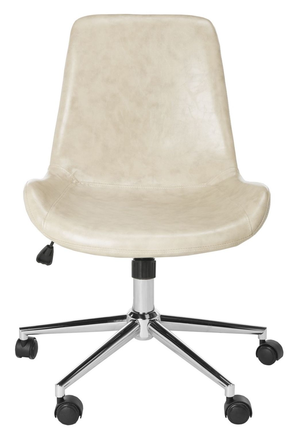 Preview image for Fletcher Swivel Office Chair, 21.5" X 32.2", Beige/Chrome