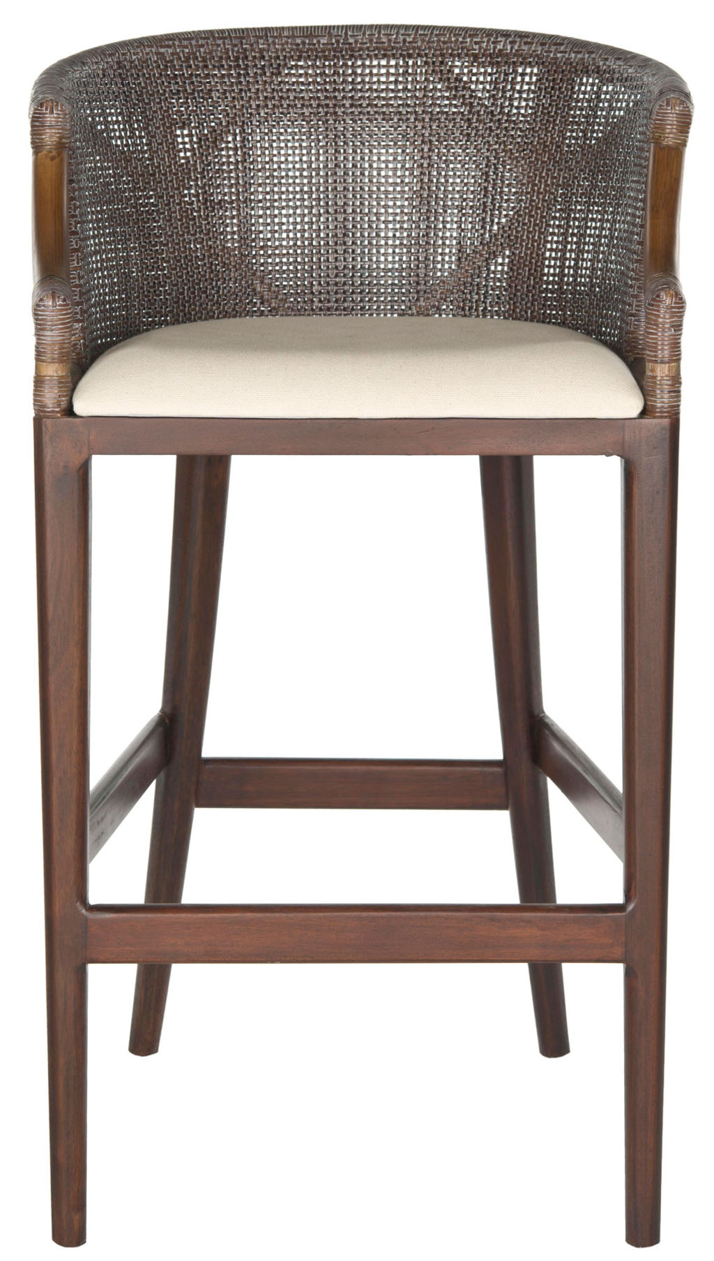 Preview image for Brandt Bar Stool, 22.3" X 39", Brown/White