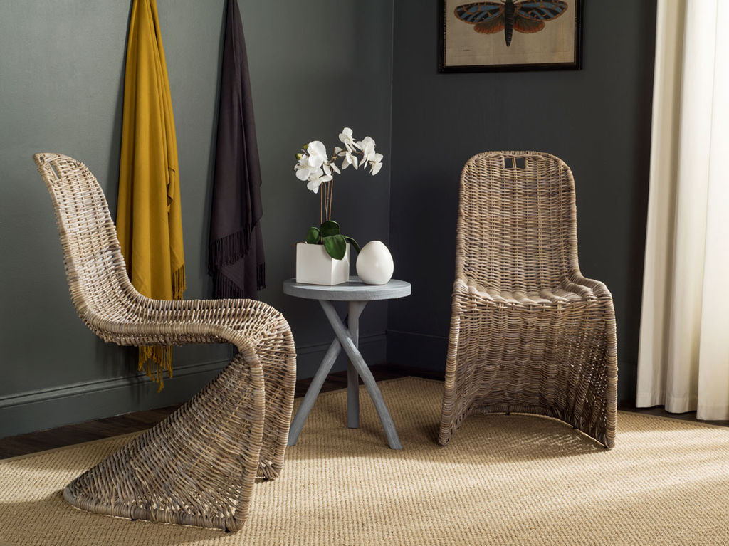 Cilombo 19''H Wicker Dining Chair, 18.5" X 37.4", Set Of 2