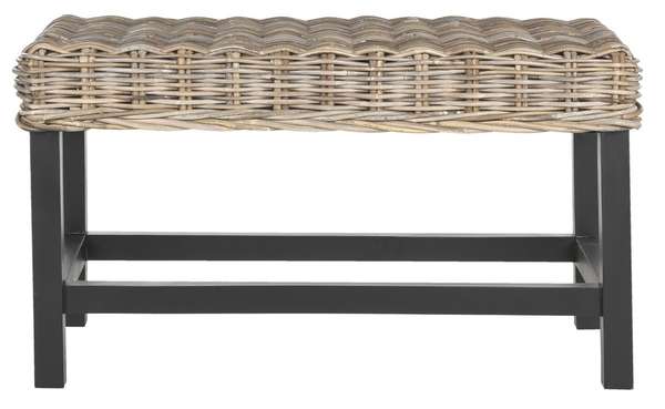 Omari Wicker Bench, 31.5" X 17.6"