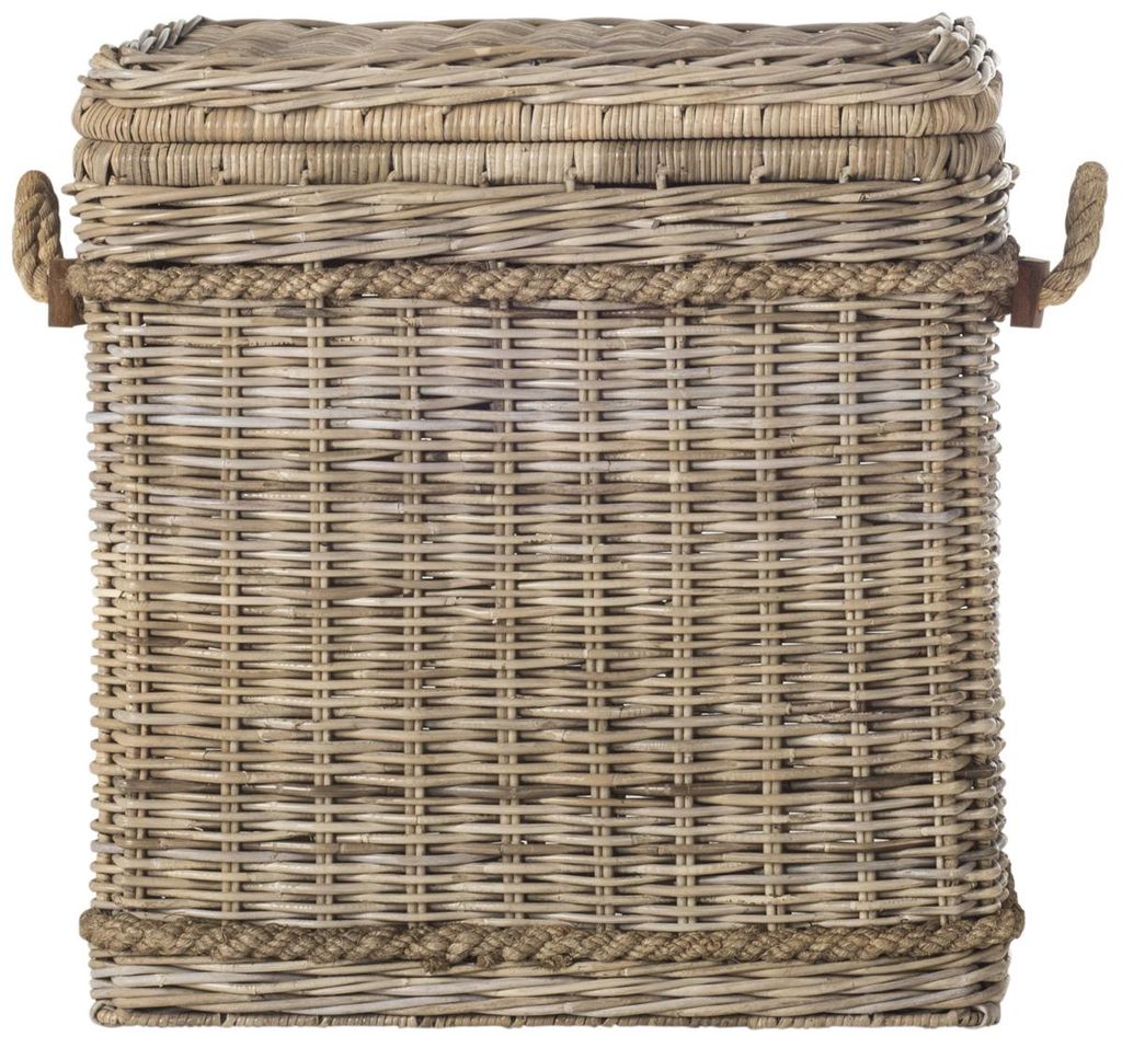 Preview image for Sidonie Wicker Storage Hamper, 25.6" X 27.5", Grey