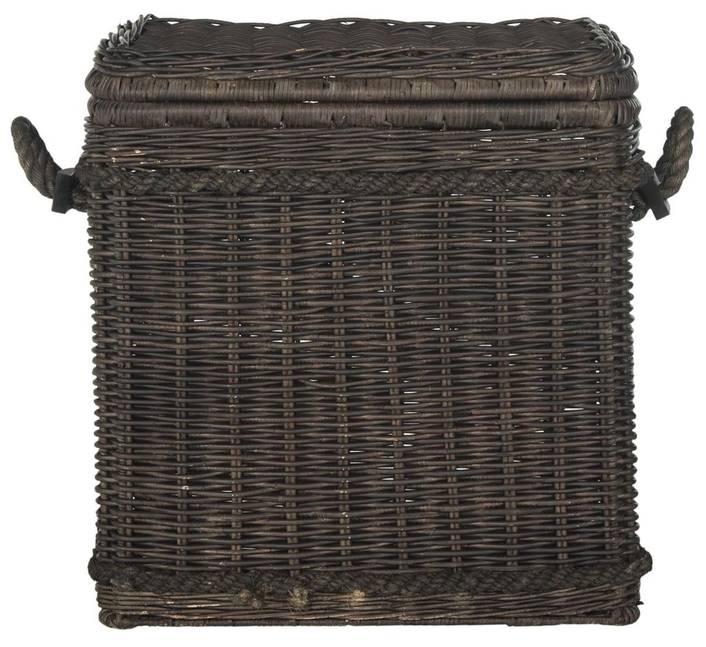 Preview image for Sidonie Wicker Storage Hamper, 25.6" X 27.5", Dark Natural
