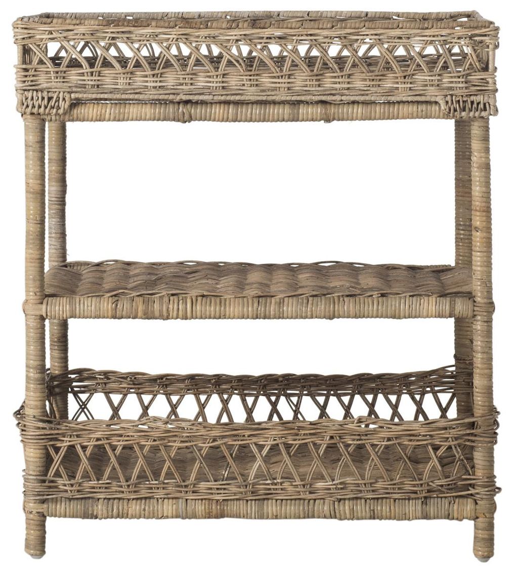 Accent Table In Natural Rattan (27.50"H x 23.60"W x 15.70"D)