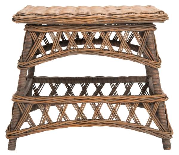 Sora Wicker Accent Table, 23.6" X 20.5"