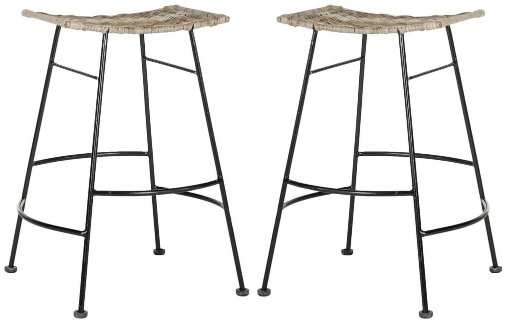 Preview image for Atara Rattan Seat Barstool, 19.8" X 24", Set Of 2