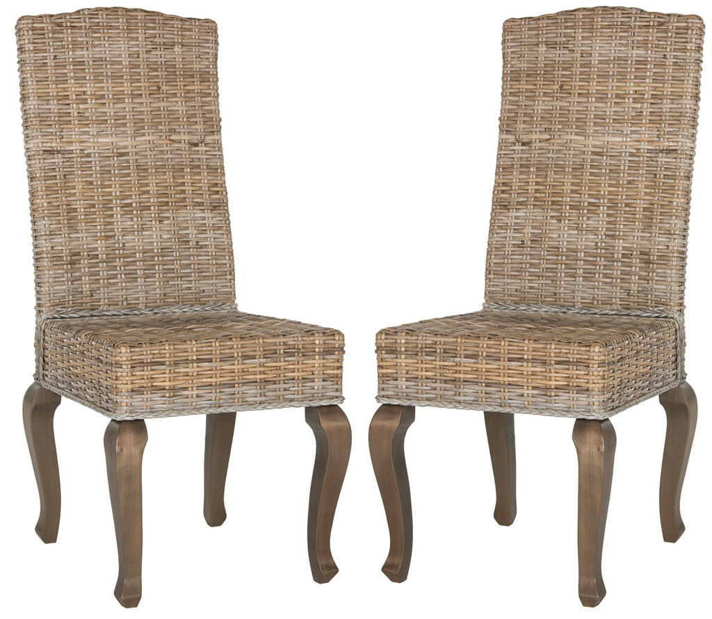 Preview image for Milos 18''H Wicker Dining Chair, 19" X 41", Grey, Set Of 2