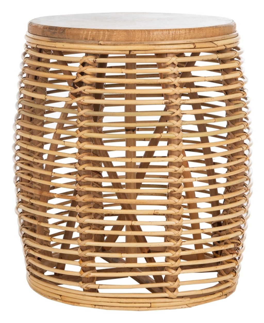 Preview image for Maui Rattan Drum Stool Table, 17.72" X 18.9", Natural