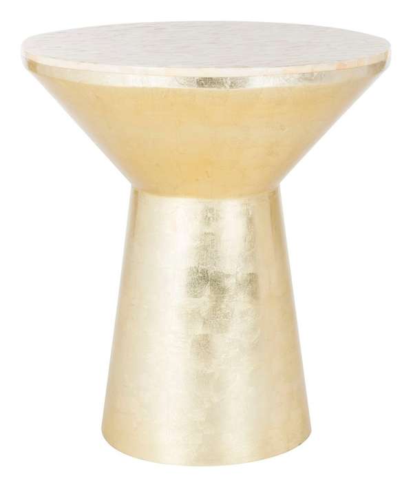 Fae Mosaic Top Round Side Table, 20.1" X 22.4"