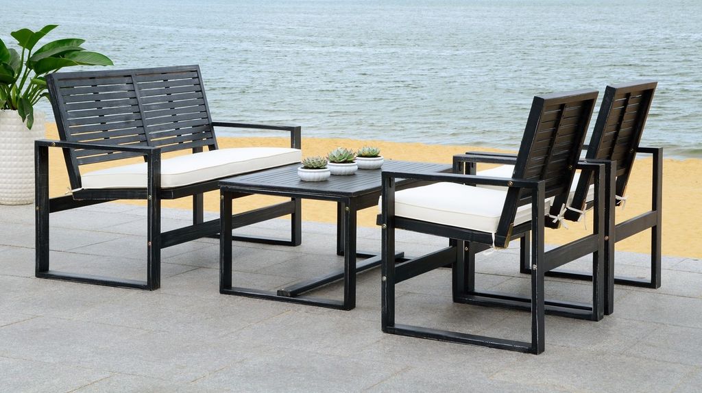 Ozark 4 Pc Outdoor Living Set, Single: 23.6
Double: 42.9
Table: 36.6" X Single: 34.3
Double: 34.3
Table: 18.9"