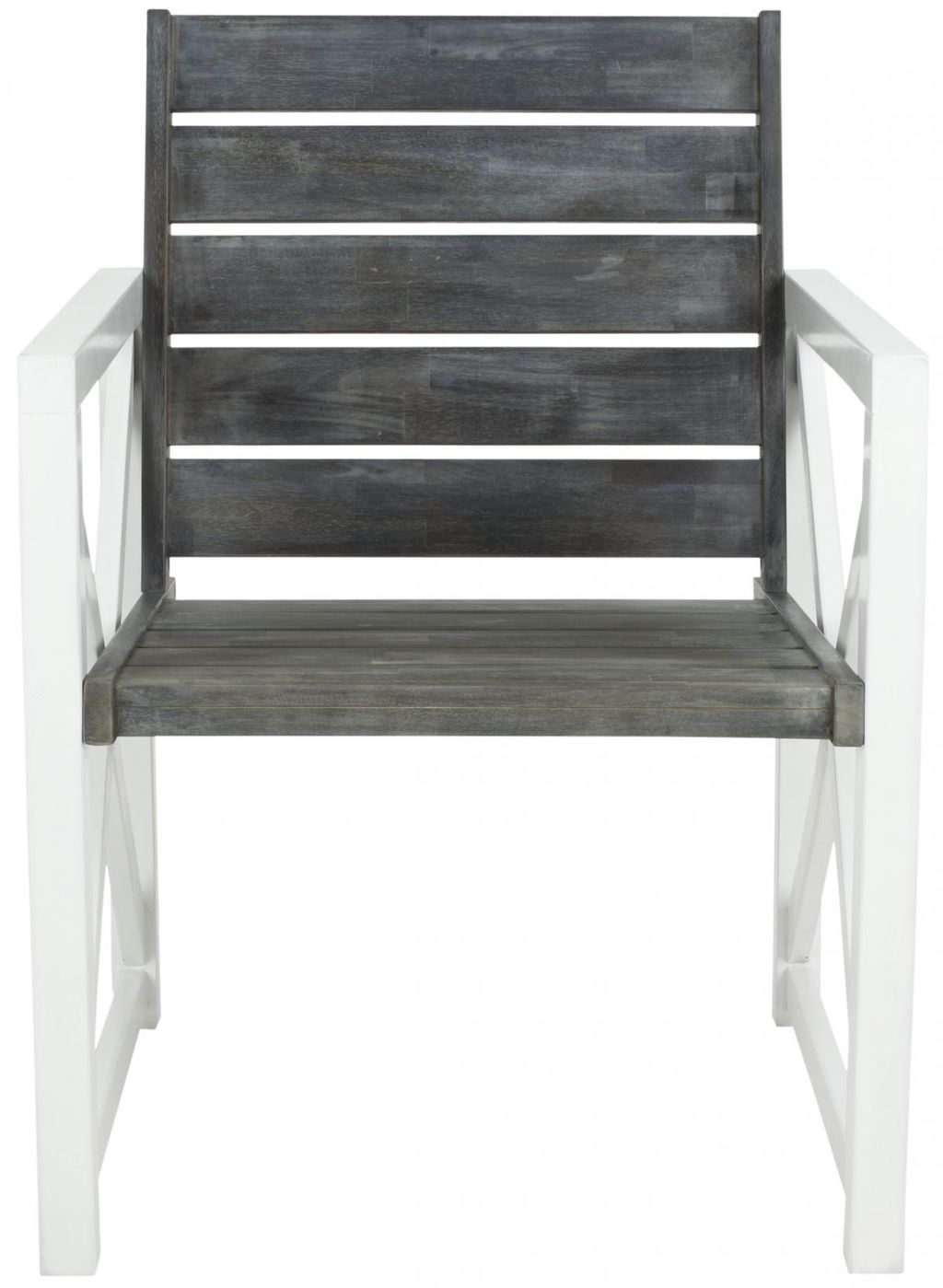 Irina Armchair, 23.6" X 33.5", White/Ash Grey, Set Of 2