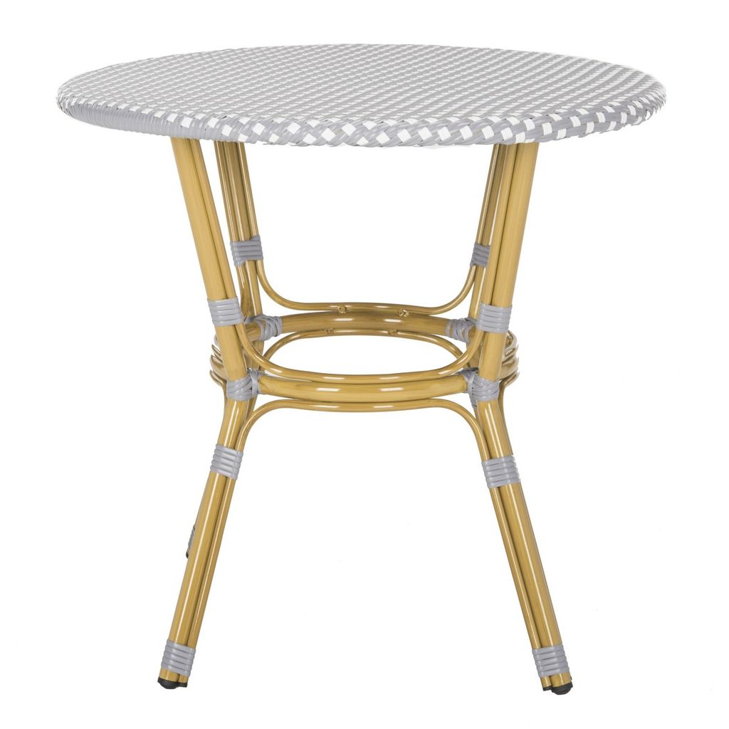 Preview image for Sidford Rattan Bistro Table, 31.5" X 30", Grey/White