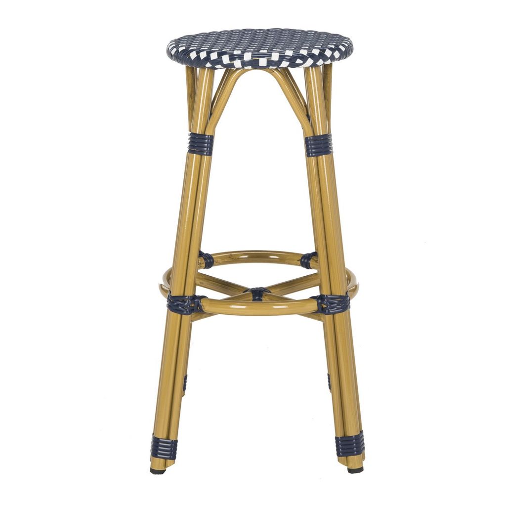 Preview image for Kelsey Indoor-Outdoor Bar Stool, 20.5" X 30", Navy/White