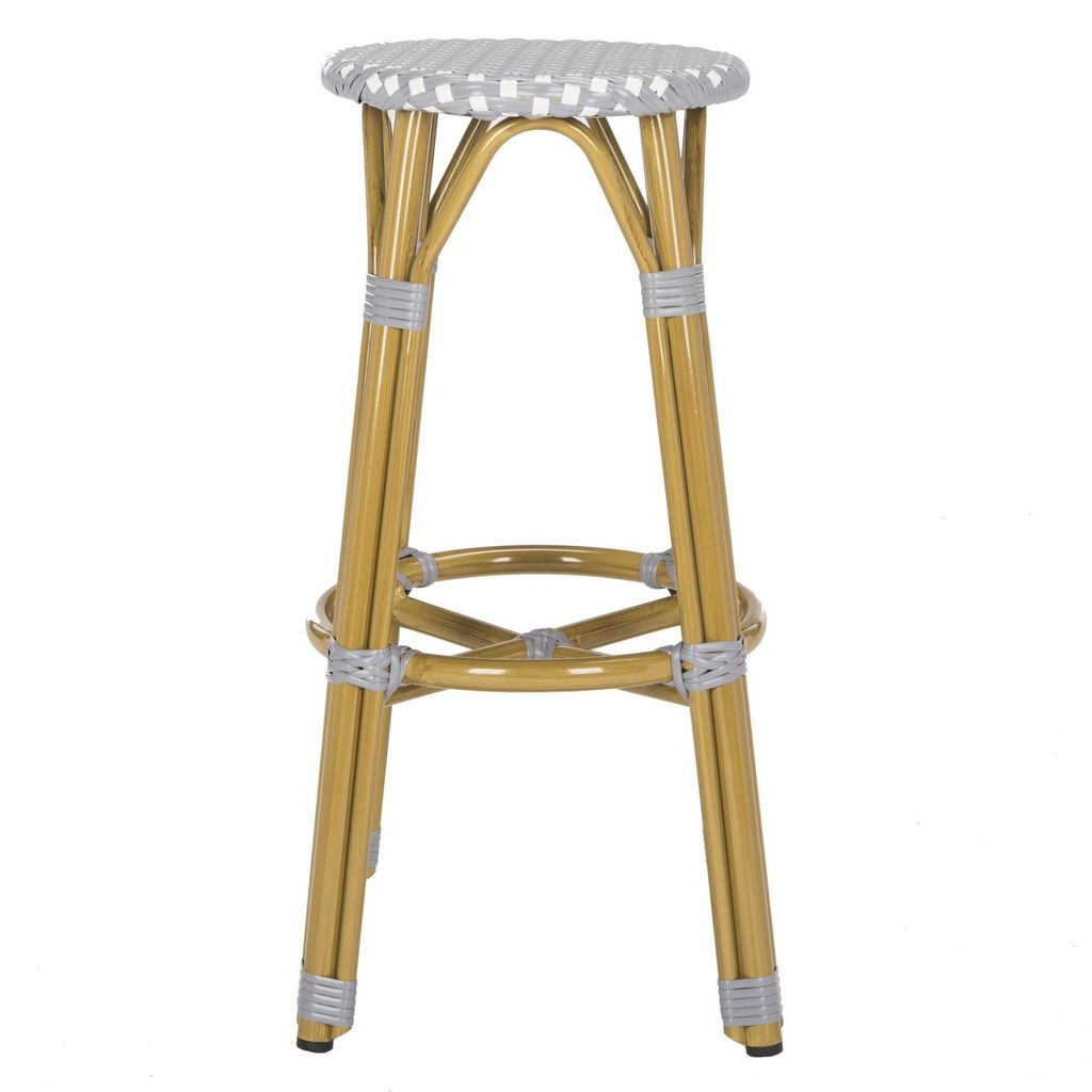 Preview image for Kelsey Indoor-Outdoor Bar Stool, 20.5" X 30", Grey/White