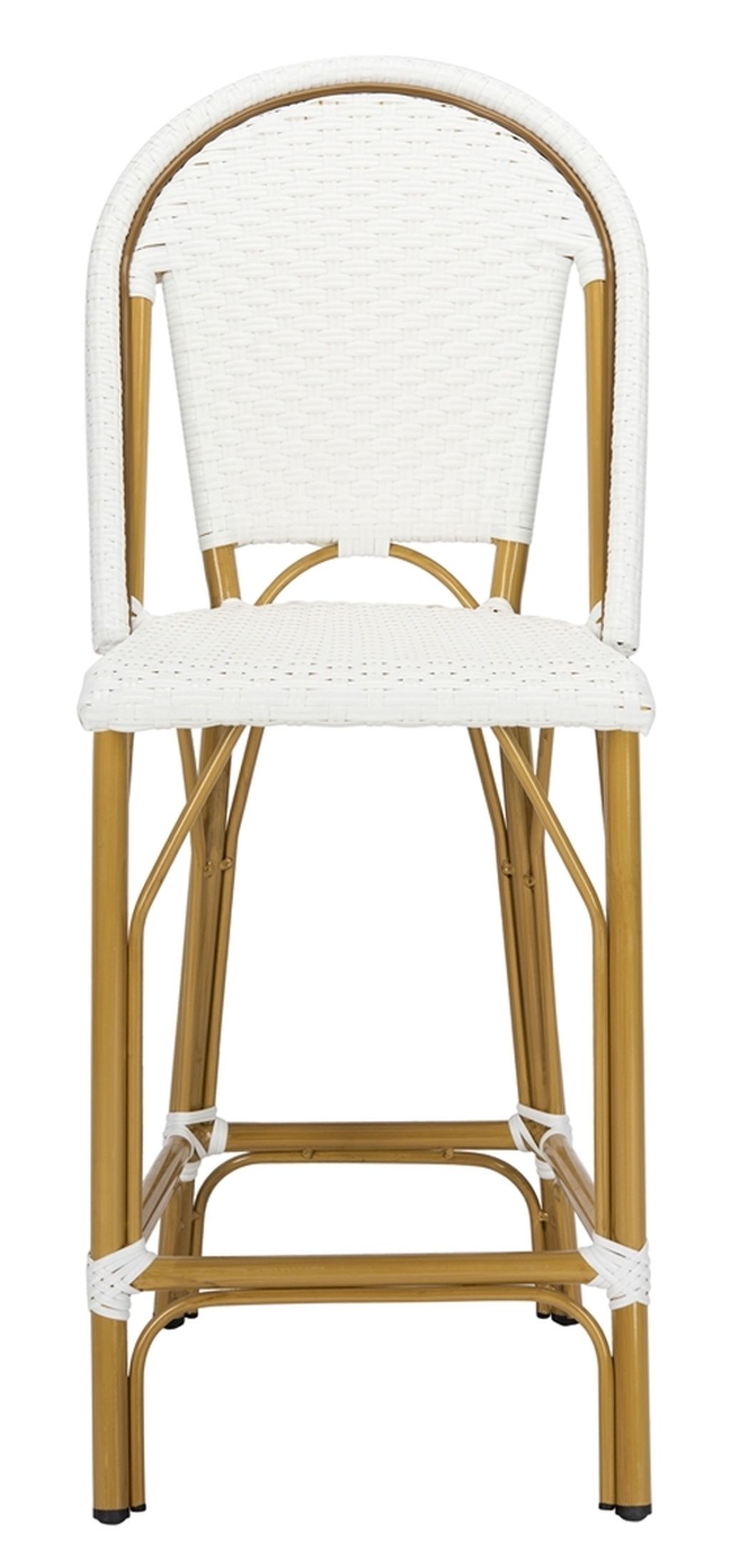 Preview image for Indoor-Outdoor French Bistro Counter Stool, 18.5" X 43", White