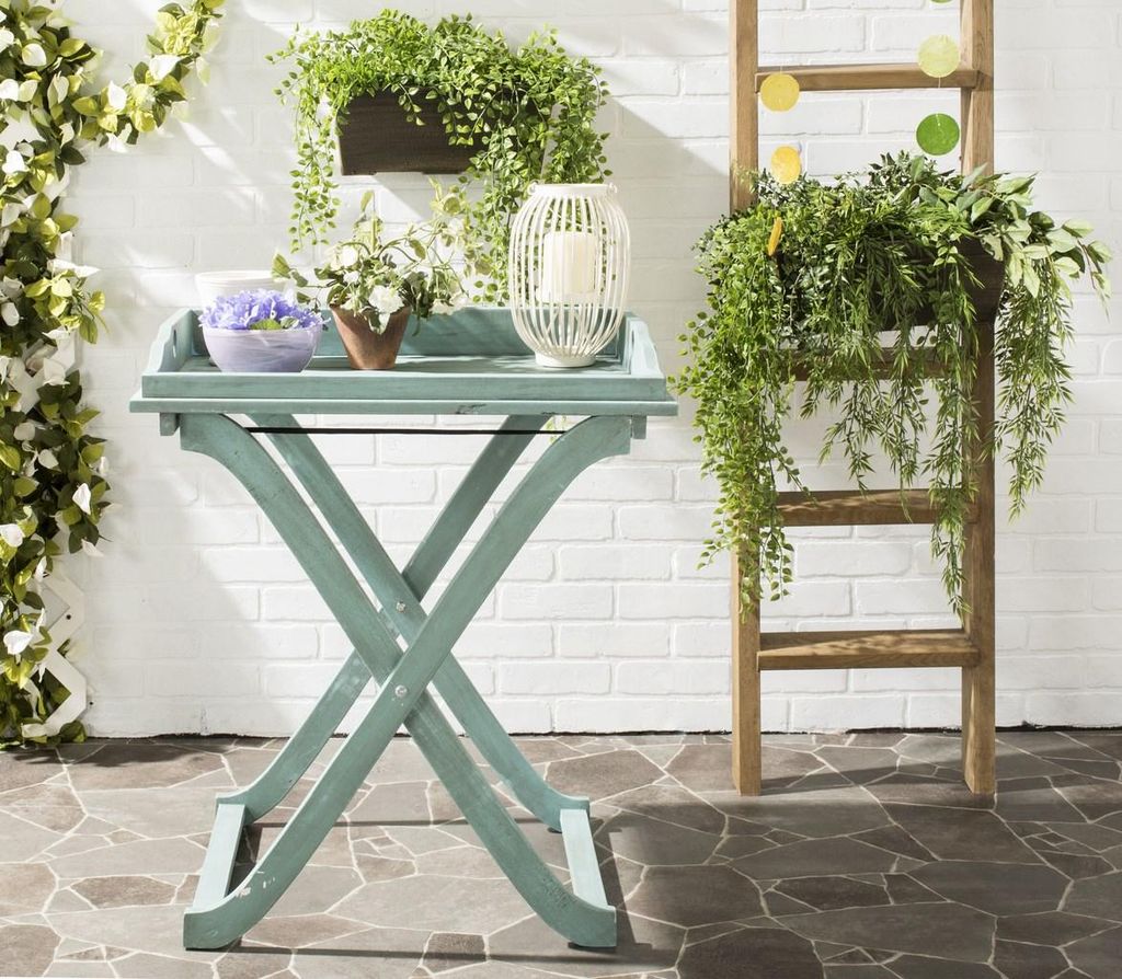 Covina Tray Table, 18.9" X 31.5", Beach House Blue