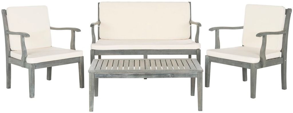Preview image for Del Mar 4 Piece Outdoor Seating Set Ash Grey & Beige