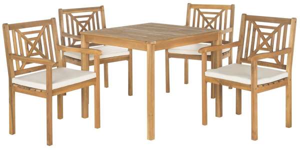 Del Mar Outdoor 5 Piece Dining Set Natural & Beige