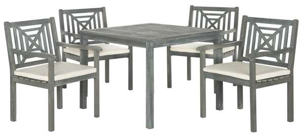 Del Mar 5 Pcs Dining Set, Chair: 22.1
Table: 35.4" X Chair: 34.7
Table: 29.5", Ash Grey/Beige