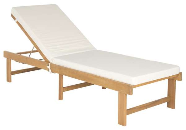 Inglewood Chaise Lounge Chair, 23.62" X 15.35", Natural/Beige