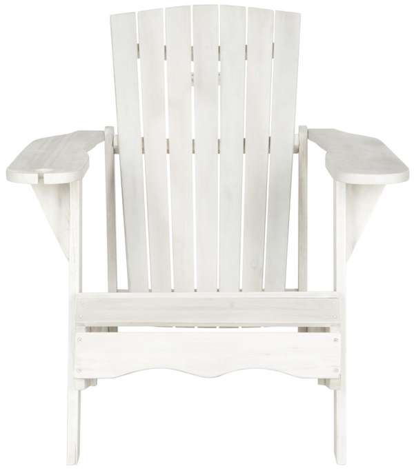 Vista Wine Glass Holder Adirondack Chair, 29.9" X 31.9", Antique White