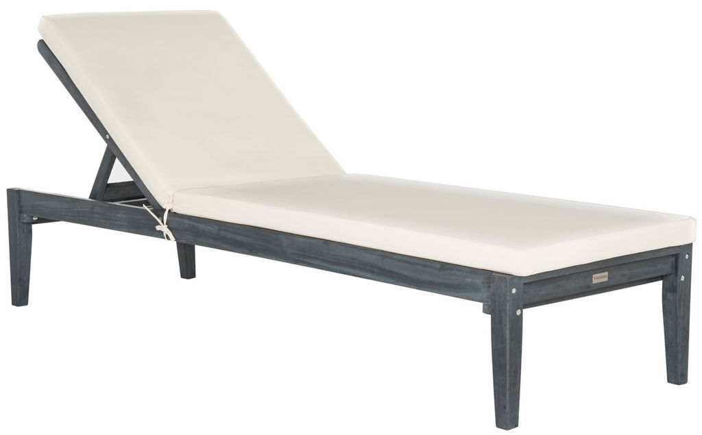 Azusa Sunlounger, 23.62" X 15.35", Ash Grey/Beige