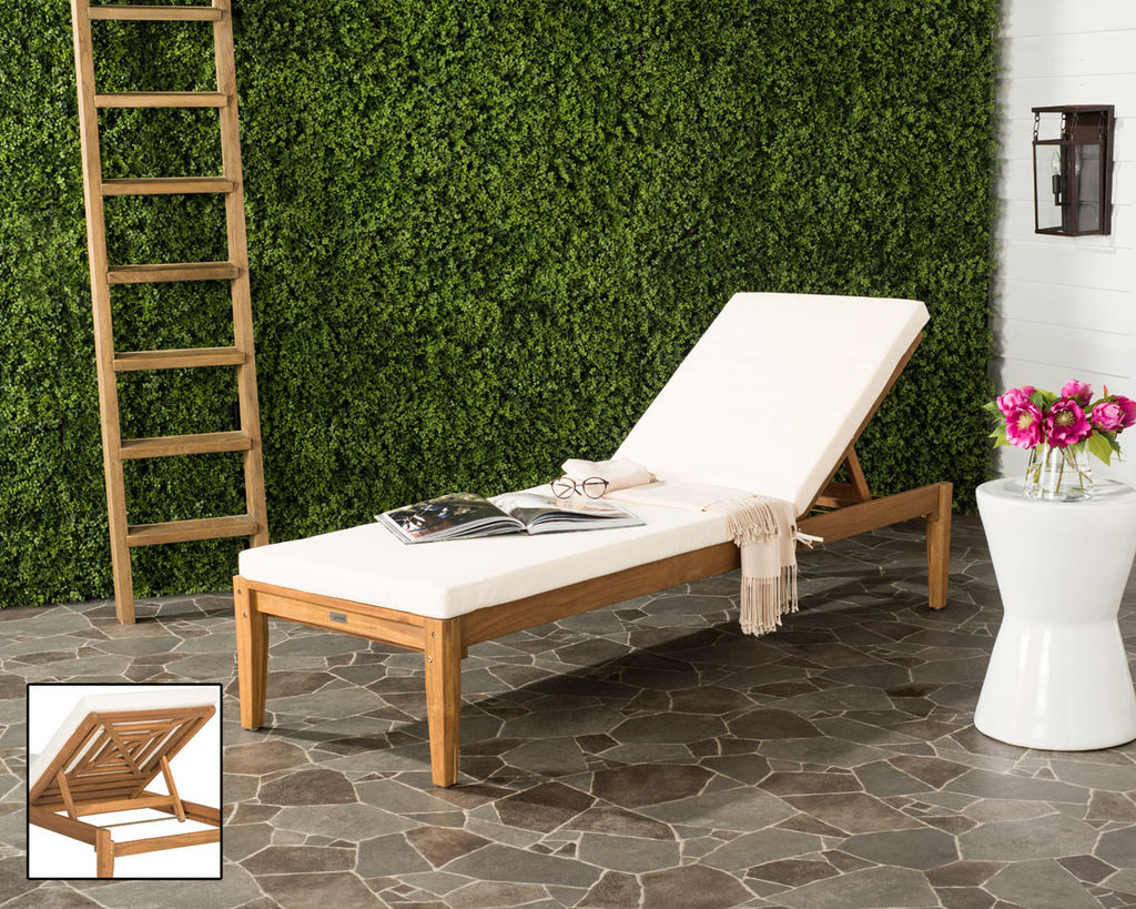 Arcata Sunlounger, 23.62" X 15.35", Natural/Beige